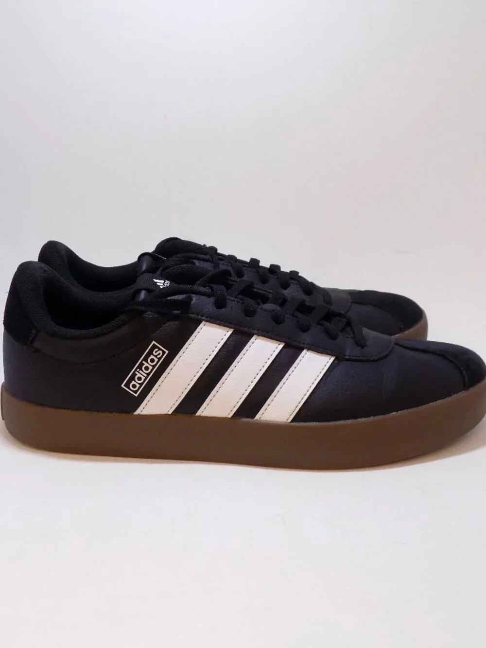 Adidas VL Court 3.0 Black White Gum- Men's Size 11.5
